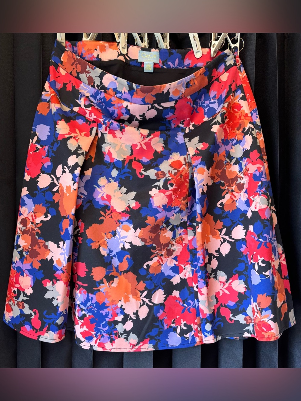 CeCe Floral A-Line Skirt in Multicolor